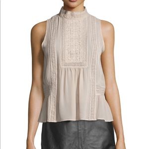 JOIE - NWT 100% silk flowy top sleeveless high neck